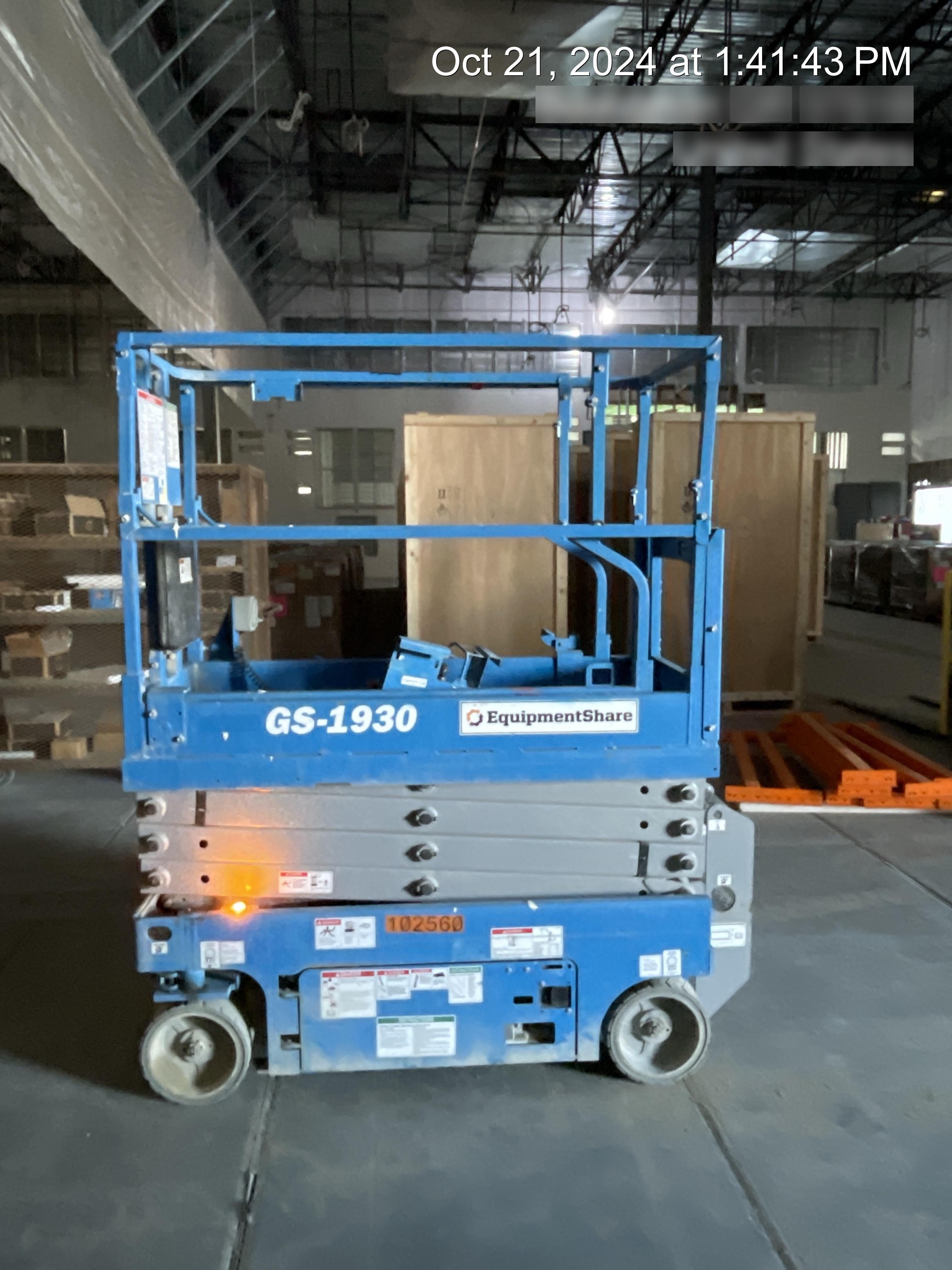 2020 Genie GS-1930 Solid Non Marking Tires, Beacon, Folding rails with half height swing gate, 800W Inverter