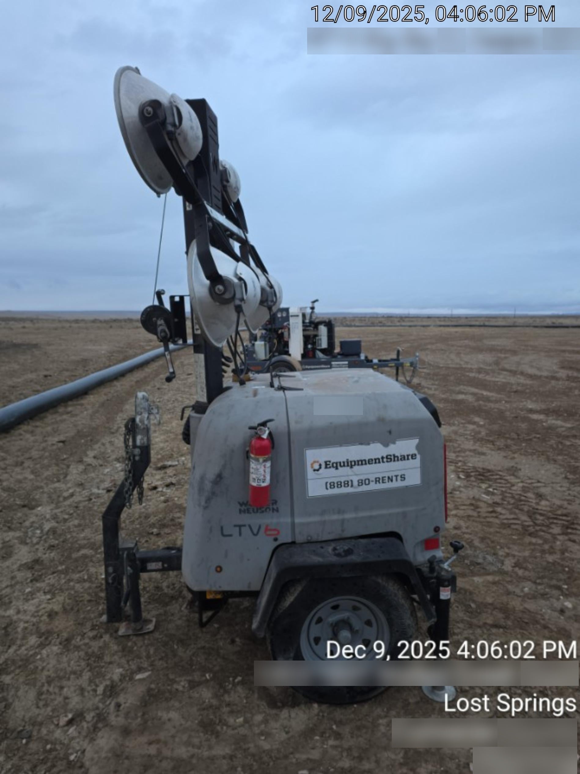 Wacker Neuson LTV6K-MH Wacker Neuson LTV6K Mobile Light Tower w/Fuel Level Sensor Installed