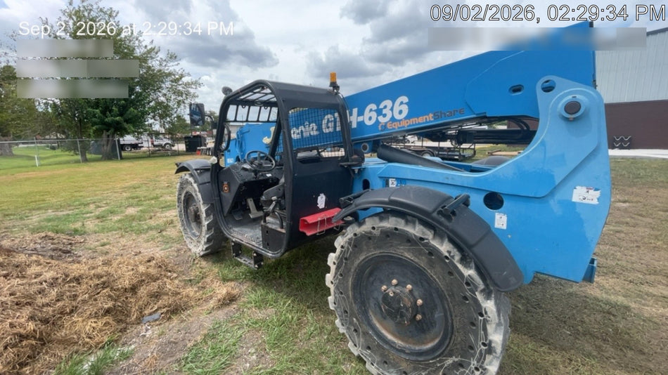 2018 Genie GTH-636 Genie GTH-636 w/Open ROPS, Solid Tires, Work Light/Beacon, 48" Carriage and Forks