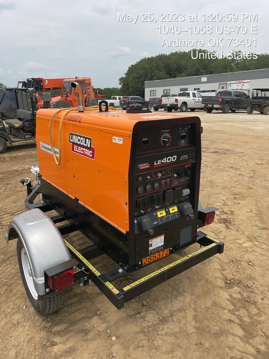 2022 Lincoln Electric LE400 Kubota V1505, Trlr, Cable Rack, Light Kit, ES Decals, T3