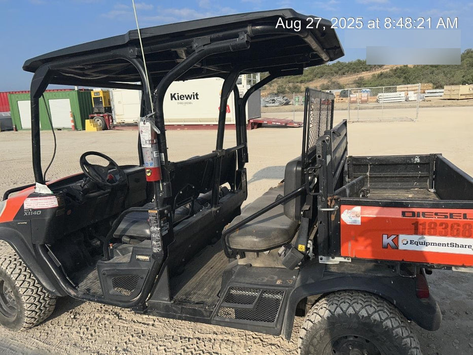 2020 Kubota RTV-X1140W-H Canopy, 4-Seater, Diesel, Windshield Acrylic Clear, LED Strobe, Backup Alarm
