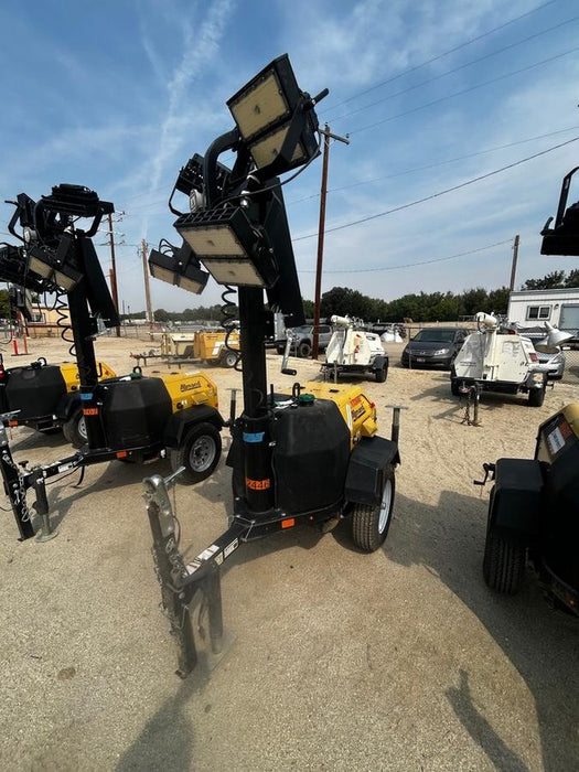 2021 Allmand NLV3GR (4) LED Light Fixture 350W, 23' Vertical Mast, 3kW Prime, Towable, Deep Sea L401, Leveling Jacks, Yanmar T4F 5.8hp