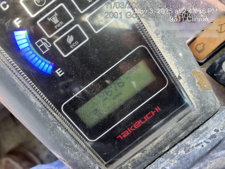 2019 Takeuchi TL8 Cab, Heat/AC, Defroster, 15" Wide Rubber Tracks, Back-up Alarm, Front & Rear Working Lights, Auxiliary Hydraulics, Two-Speed Travel, Electronic Monitoring System, Hydraulic Universal Quick Hitch 76" HD Dirt Bucket with 8 Teeth, 20.3 cubic feet Capacity