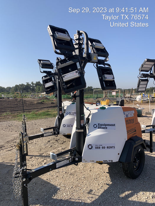 2023 Generac MLT2 Diesel, Flex Switch 120V Input, Powerzone Controller, (4) 320W LED Lights, 4kW Generator, 39.9 Gal Fuel Tank, 2" Ball, T3