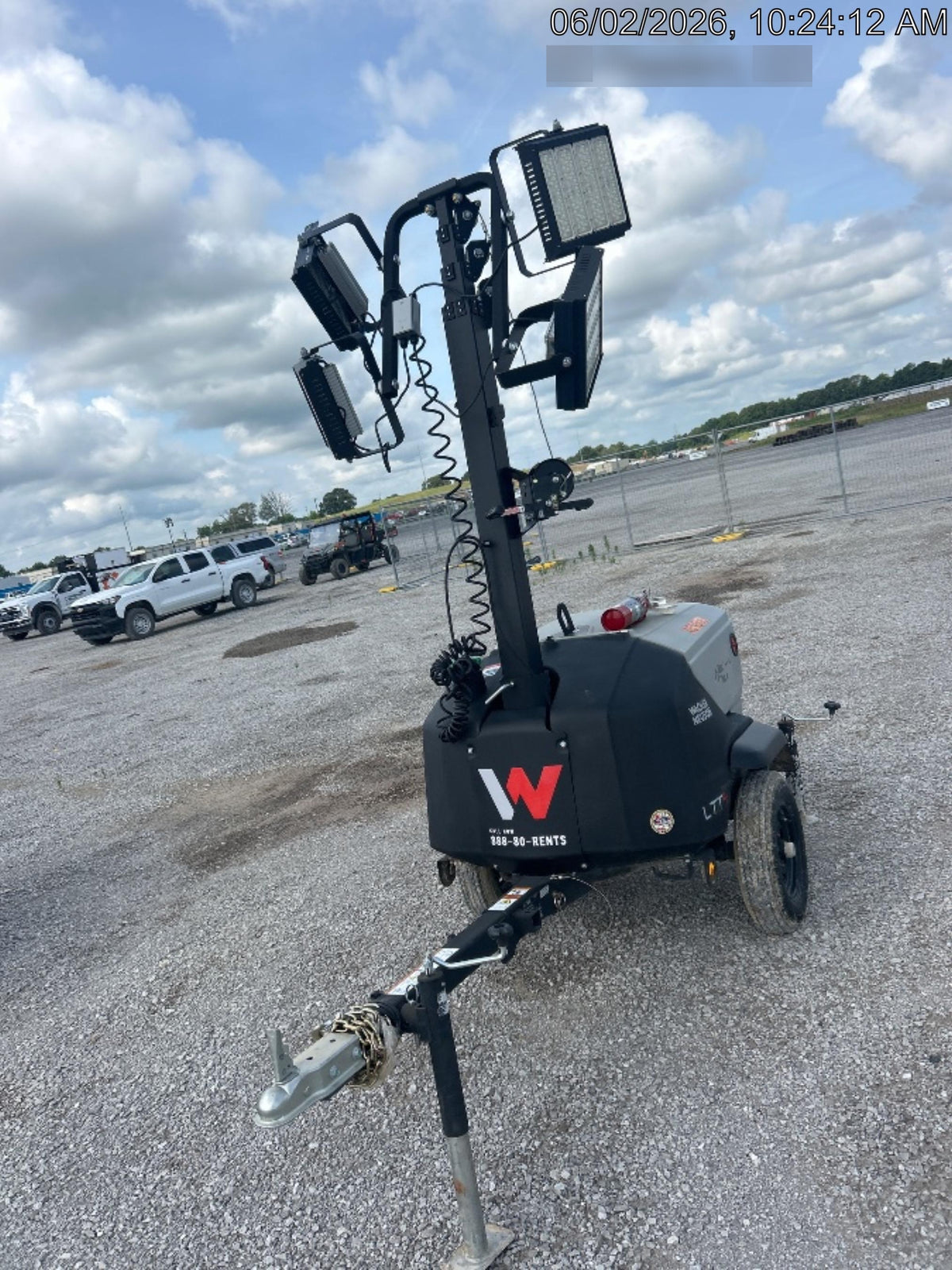 2024 Wacker Neuson LTT4 Diesel, Kohler KDW702, Deep Sea Controller, Auto Start, LED 320W, Bypass Outlet, T3