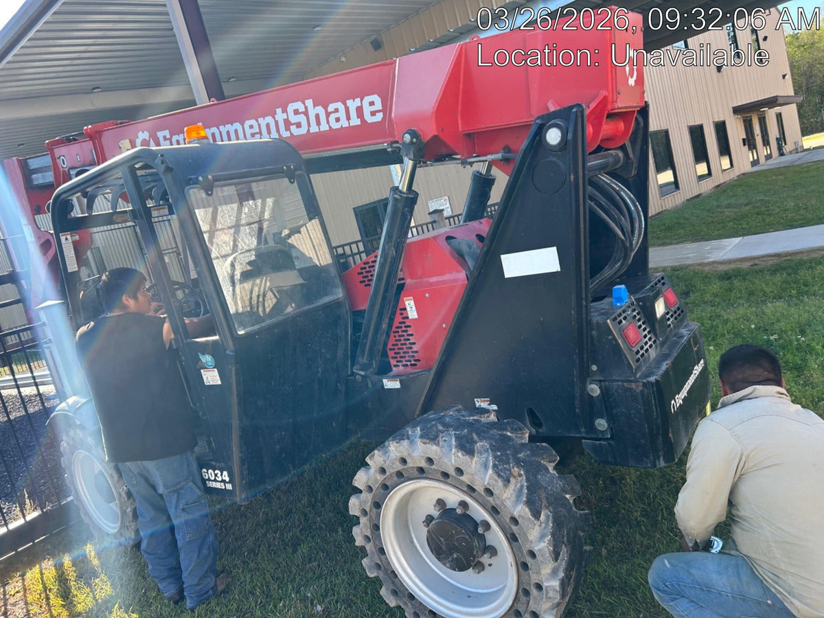 2019 Manitou MTA6034 Canopy, LED Work Lights, Solid Tires, Beacon, Auxiliary Hydraulics 48" Carriage and 48" Forks