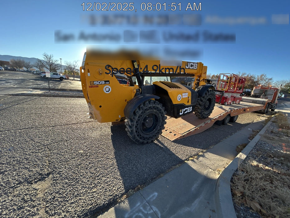 2020 JCB 509-42 Canopy, Solid Tires, Work Lights, Beacon, Aux Hydraulics, Back up Alarm, Lifting Eye, ES Decals