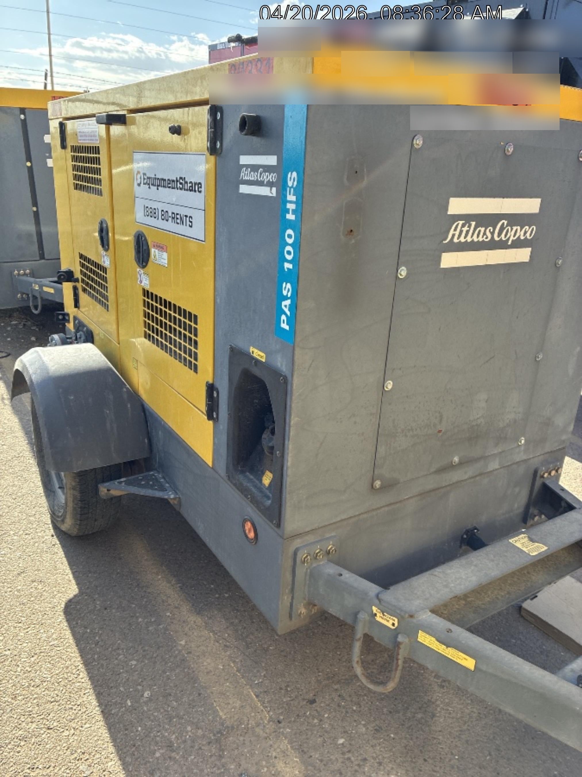 2020 ATLAS COPCO PAS 100 HF CS Enclosed