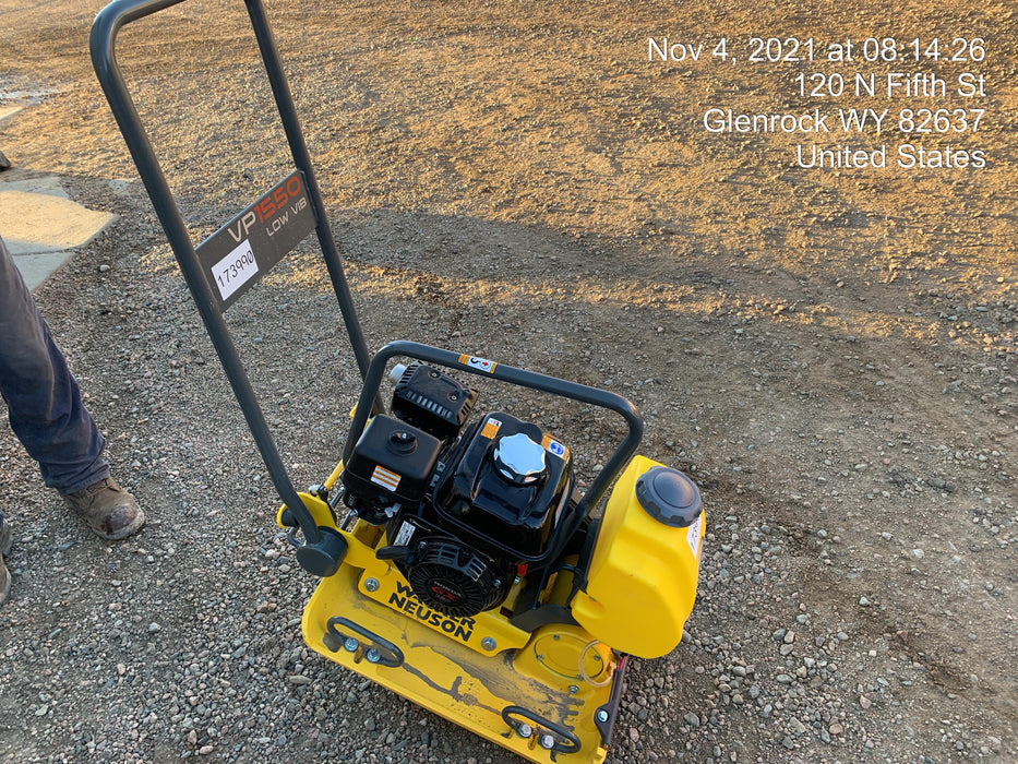 2021 Wacker Neuson VP1550AW Plate Compactor w/ Water Tank