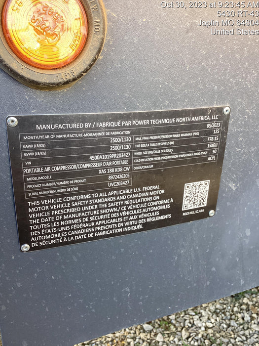 2023 ATLAS COPCO XAS188 CWK