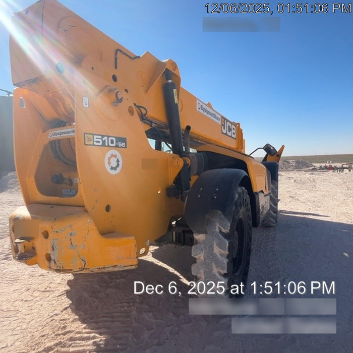 2020 JCB 510-56 Canopy, Solid Tires, Work Lights, Beacon, Aux Hydraulics, Back up Alarm, Lifting Eye, ES Decals