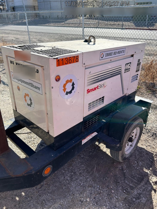 2020 Multiquip DLW400ESA4 400 amp Welder, 14kW, 120/240V, T4F Kubota, Trailer