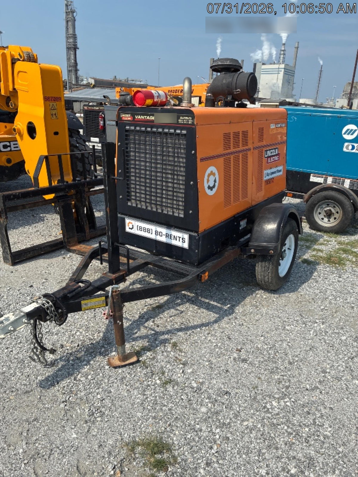 2021 Lincoln Electric Vantage 549X Ready Pak 3, ORANGE (includes trailer, cable rack, fender light kit)