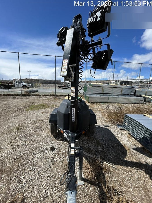 2021 Allmand NLV3GR (4) LED Light Fixture 350W, 23' Vertical Mast, 3kW Prime, Towable, Deep Sea L401, Leveling Jacks, Yanmar T4F 5.8hp