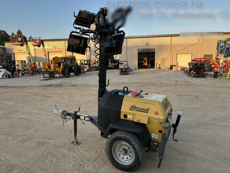 2022 Allmand NLV3GR (4) LED Light Fixture 350W, 23' Vertical Mast, 3kW Prime, Towable, ES Decals, T3