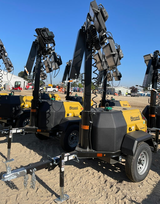 2022 Allmand NLV3GR (4) LED Light Fixture 350W, 23' Vertical Mast, 3kW Prime, Towable, ES Decals, T3