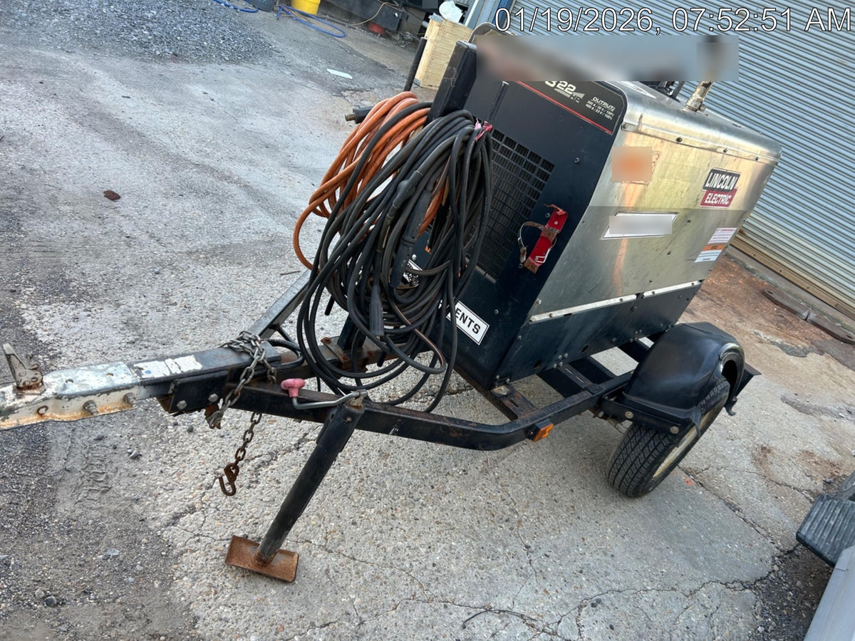 2019 Lincoln Electric Vantage 322 Ready-Pak 3, Two Wheel Trailer, Fender and Light Kit, Cable Rack