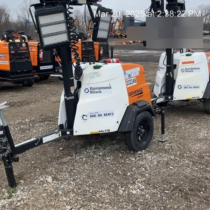 2023 Generac MLT2 Diesel, Flex Switch 120V Input, Powerzone Controller, (4) 320W LED Lights, 4kW Generator, 39.9 Gal Fuel Tank, 2" Ball, T3
