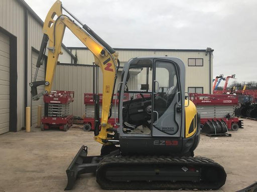 2018 Wacker Neuson EZ53 Wacker Neuson EZ53 12K Excavator, TRK,LGD,CAB,PC, Manual QC, Hydraulic Thumb, Buckets: 24", 18 12"