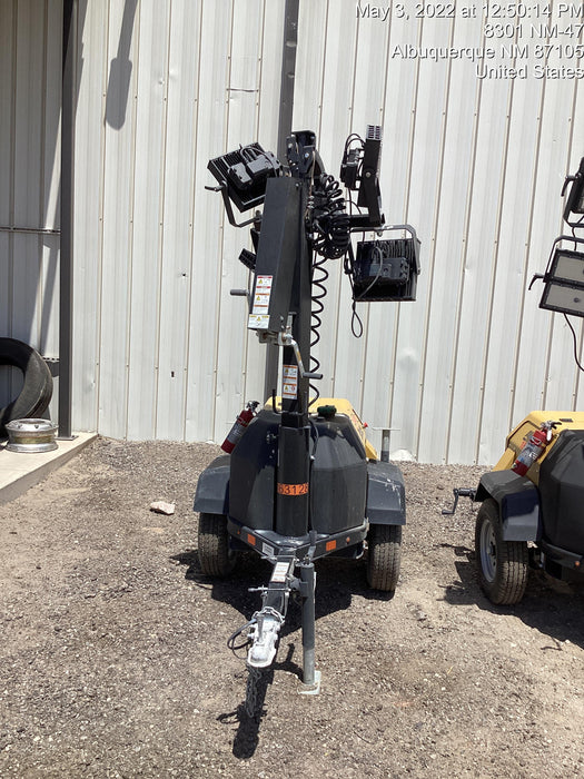 2021 Allmand NLV3GR (4) LED Light Fixture 350W, 23' Vertical Mast, 3kW Prime, Towable, Deep Sea L401, Leveling Jacks, Yanmar T4F 5.8hp