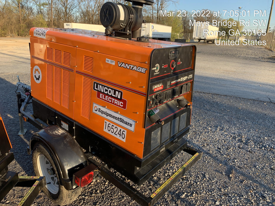 2021 Lincoln Electric Vantage 549X Ready Pak 3, ORANGE (includes trailer, cable rack, fender light kit)