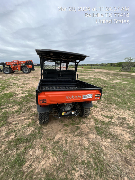 2021 Kubota RTV-X1140W-H Plastic Canopy, Windshield Acrylic Clear, LED Strobe Light, Wire Harness Kit, Back up Alarm