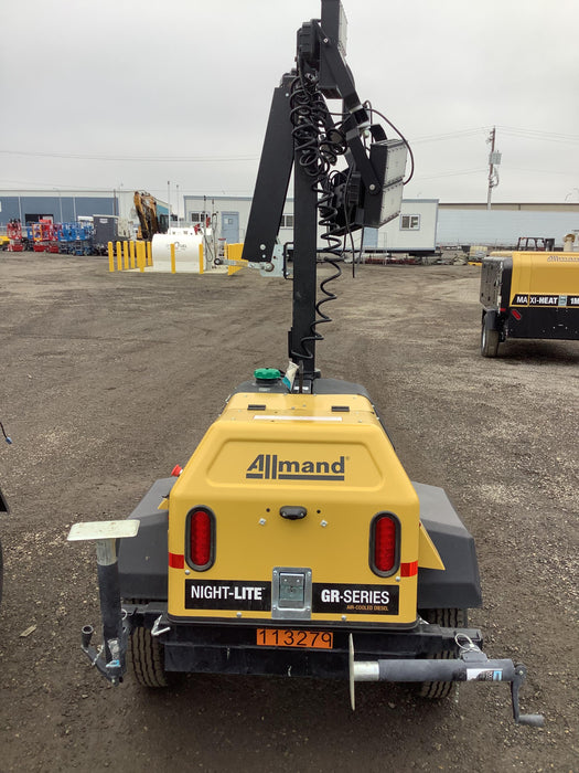 2020 Allmand NLV3GR (4) LED Light Fixture 350W, 23' Vertical Mast, 3kW Prime, Towable, Deep Sea L401, Leveling Jacks, Yanmar T4F 5.8hp