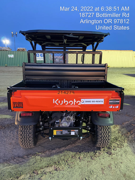 2022 Kubota RTV-X1140W-H Plastic Canopy, Windshield Acrylic Clear, LED Strobe Light, Wire Harness Kit, Back up Alarm
