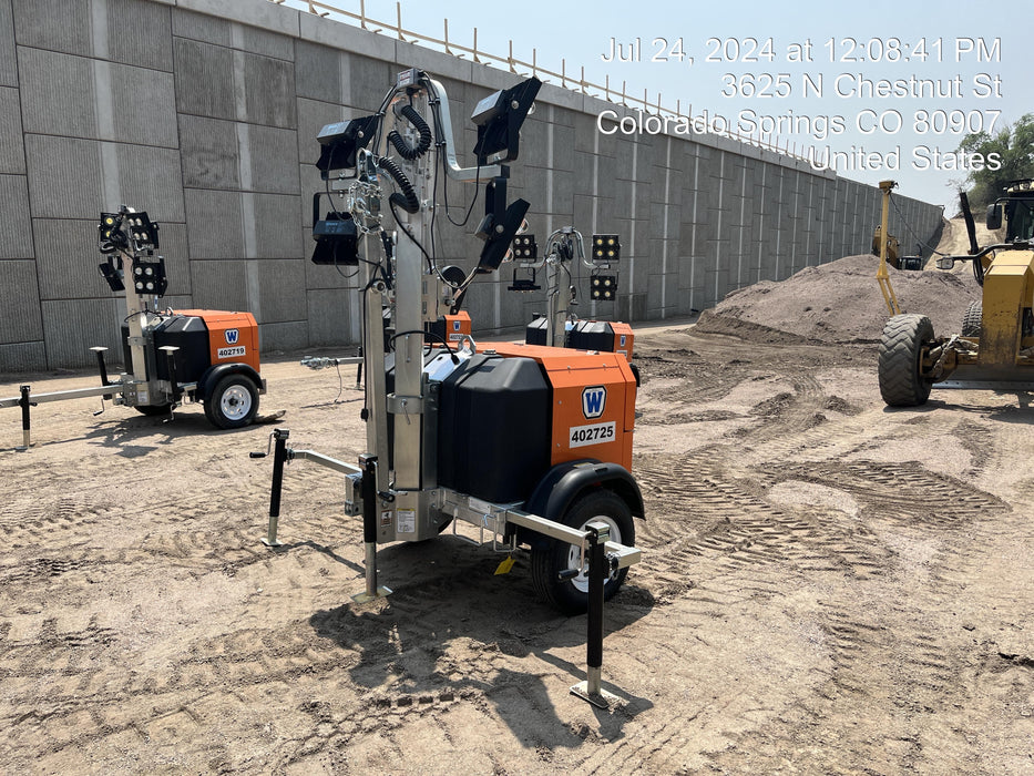 2024 Wanco WLTT-4MM4K Diesel, Deep Sea Controller, Shore Power Plug, Auto Start, (4) 350W LED Floodlights, 4kW Generator, 60 Gal Fuel Tank, 2" Ball, T3