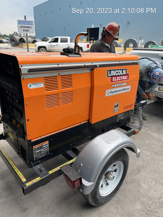 2021 Lincoln Electric Vantage 322 Vantage 322 Ready Pak 3 w/ Decals, ORANGE (includes trailer, cable rack, fender light kit) NO Telematics