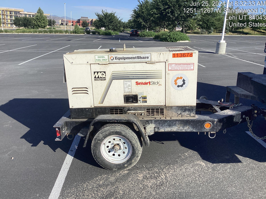 2020 Multiquip DLW400ESA4 400 amp Welder, 14kW, 120/240V, T4F Kubota, Trailer