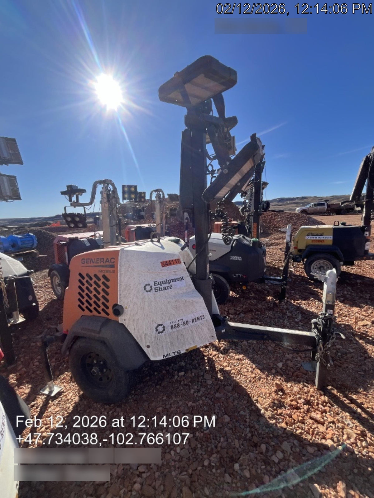 2023 Generac MLT2 Diesel, Flex Switch 120V Input, Powerzone Controller, (4) 320W LED Lights, 4kW Generator, 39.9 Gal Fuel Tank, 2" Ball, T3