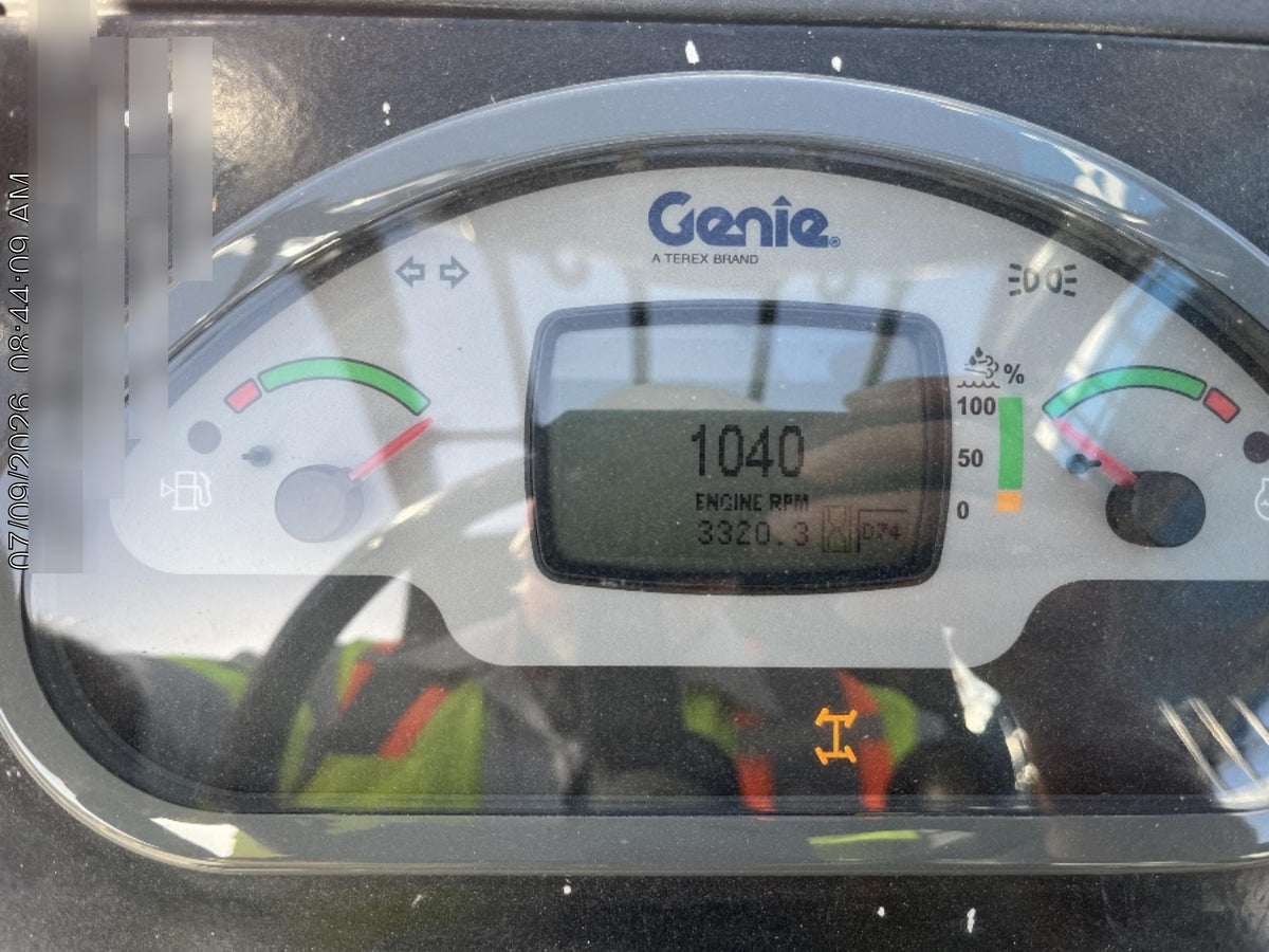 2018 Genie GTH-844 Genie GTH-844D w/Open ROPS, Solid Tires, Work Light/Beacon, 60" Carriage and Forks