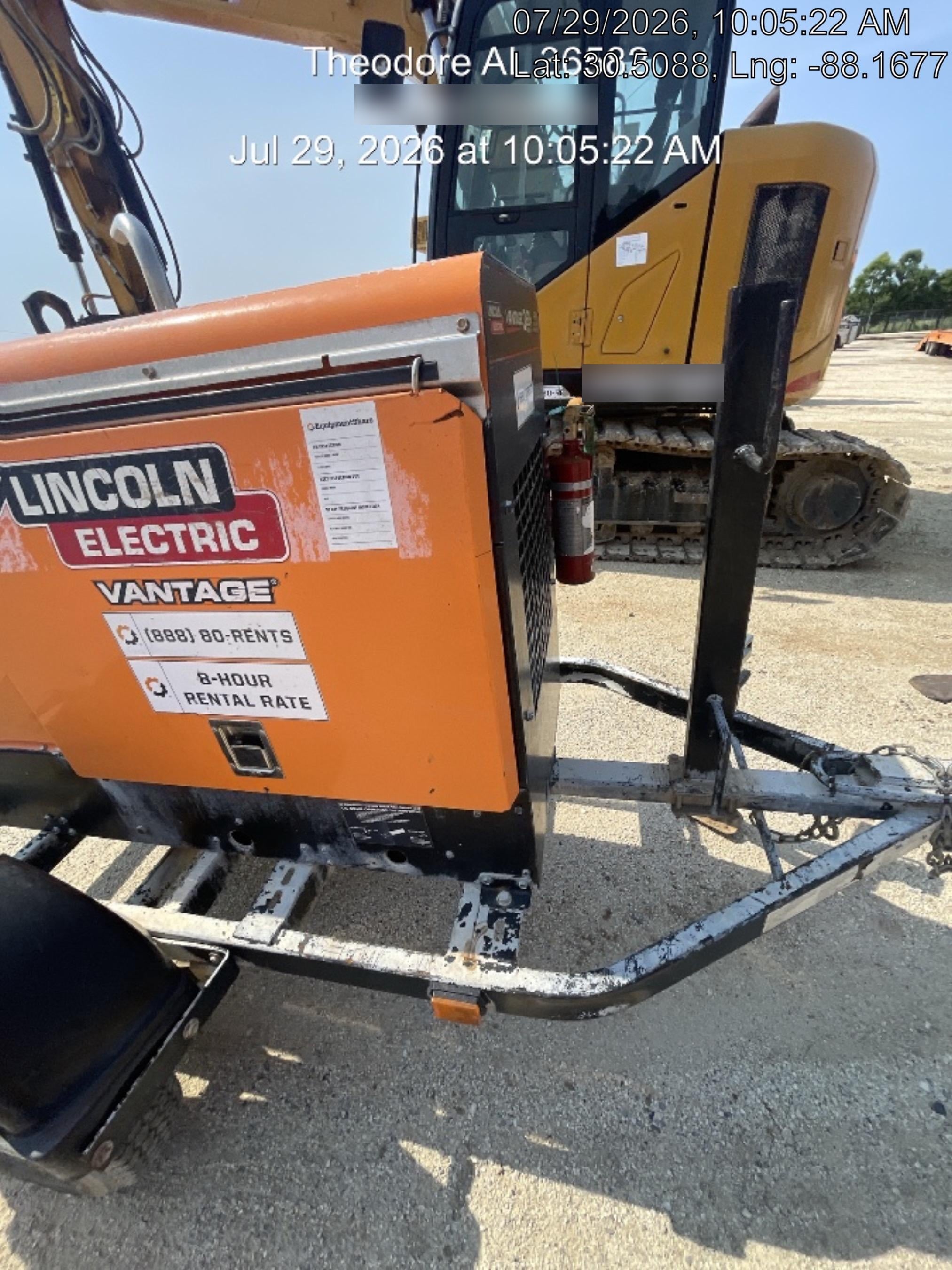 2021 Lincoln Electric Vantage 322 Vantage 322 Ready Pak 3 w/ Decals, ORANGE (includes trailer, cable rack, fender light kit) NO Telematics