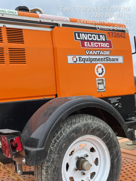 2021 Lincoln Electric Vantage 322 Vantage 322 Ready Pak 3 w/ Decals, ORANGE (includes trailer, cable rack, fender light kit) NO Telematics