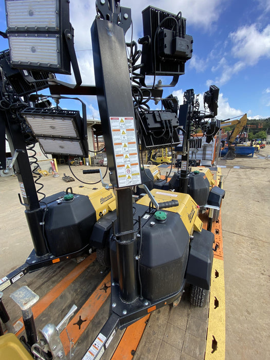 2022 Allmand NLV3GR (4) LED Light Fixture 350W, 23' Vertical Mast, 3kW Prime, Towable