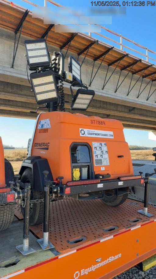 2023 Generac MLT2 Diesel, Flex Switch 120V Input, Powerzone Controller, 
(4) 320W LED Lights, 4kW Generator, 39.9 Gal Fuel Tank, 2" Ball, T3