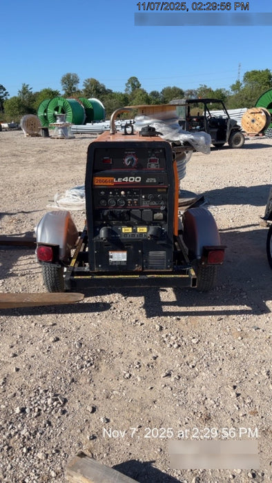 2022 Lincoln Electric LE400 Kubota V1505, Trlr, Cable Rack, Light Kit, ES Decals, T3