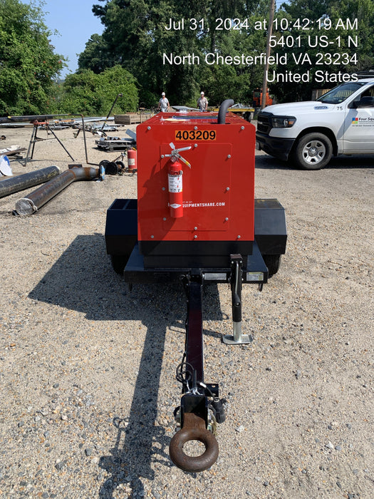 2024 Shindaiwa DGW400MDL Kubota D902 Engine, 23 HP, Dual Op Welder, Wire, Arc, Droop Stick, Tig, and CC Stick Functionality, Simulphase, 3 Phase and 1 Phase Gen Output, Single Axle NB Trlr, Slr Trckl Chrg 12V 12W, Fire Ext