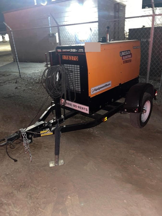 2022 Lincoln Electric Vantage 322 Trlr Mounted, Cable Rack, Light Kit, ES Decals