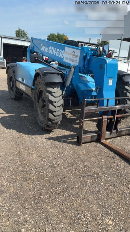 2018 Genie GTH-636 Genie GTH-636 w/Open ROPS, Solid Tires, Work Light/Beacon, 48" Carriage and Forks