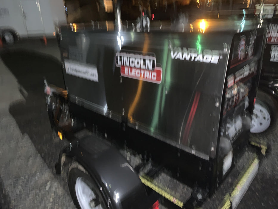 2019 Lincoln Electric Vantage 322 Ready-Pak 3, Two Wheel Trailer, Fender and Light Kit, Cable Rack