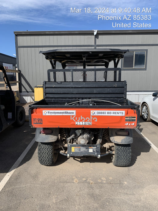 2022 Kubota RTV-X1140W-H Plastic Canopy, Windshield Acrylic Clear, LED Strobe Light, Wire Harness Kit, Back up Alarm