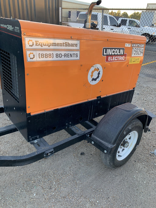 2021 Lincoln Electric Vantage 322 Vantage 322 Ready Pak 3 w/ Decals, ORANGE (includes trailer, cable rack, fender light kit) NO Telematics