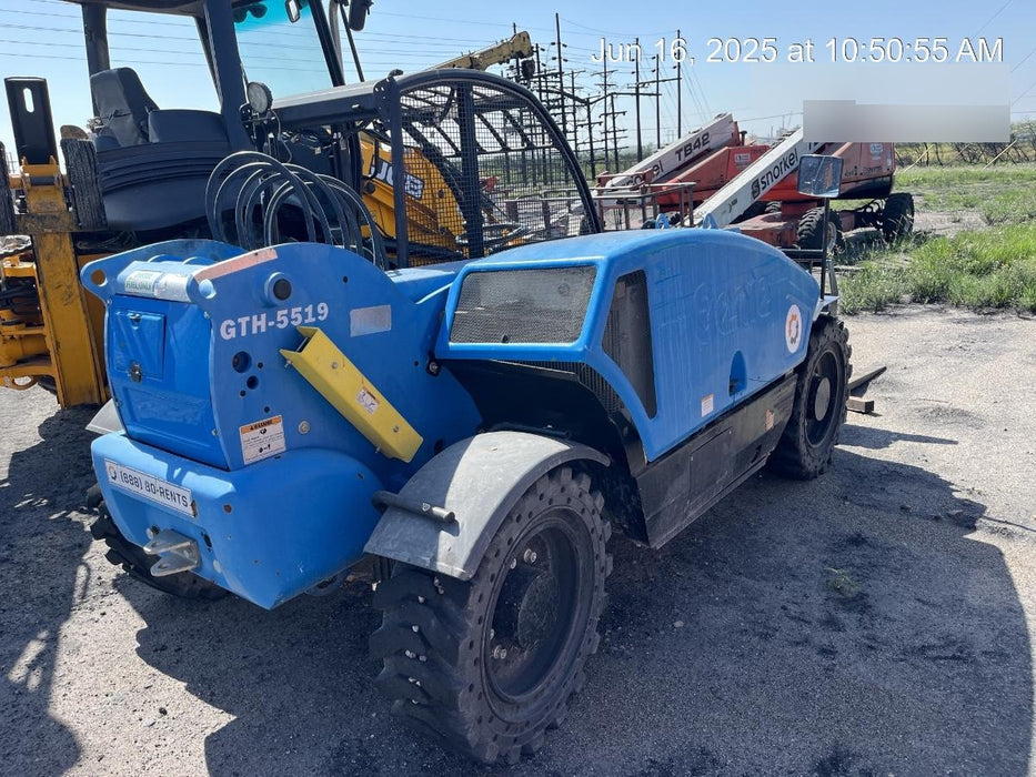 2019 Genie GTH-5519 Canopy, Solid RT Tires, LED Work Lights, Beacon w/48" Carriage, 48" Forks