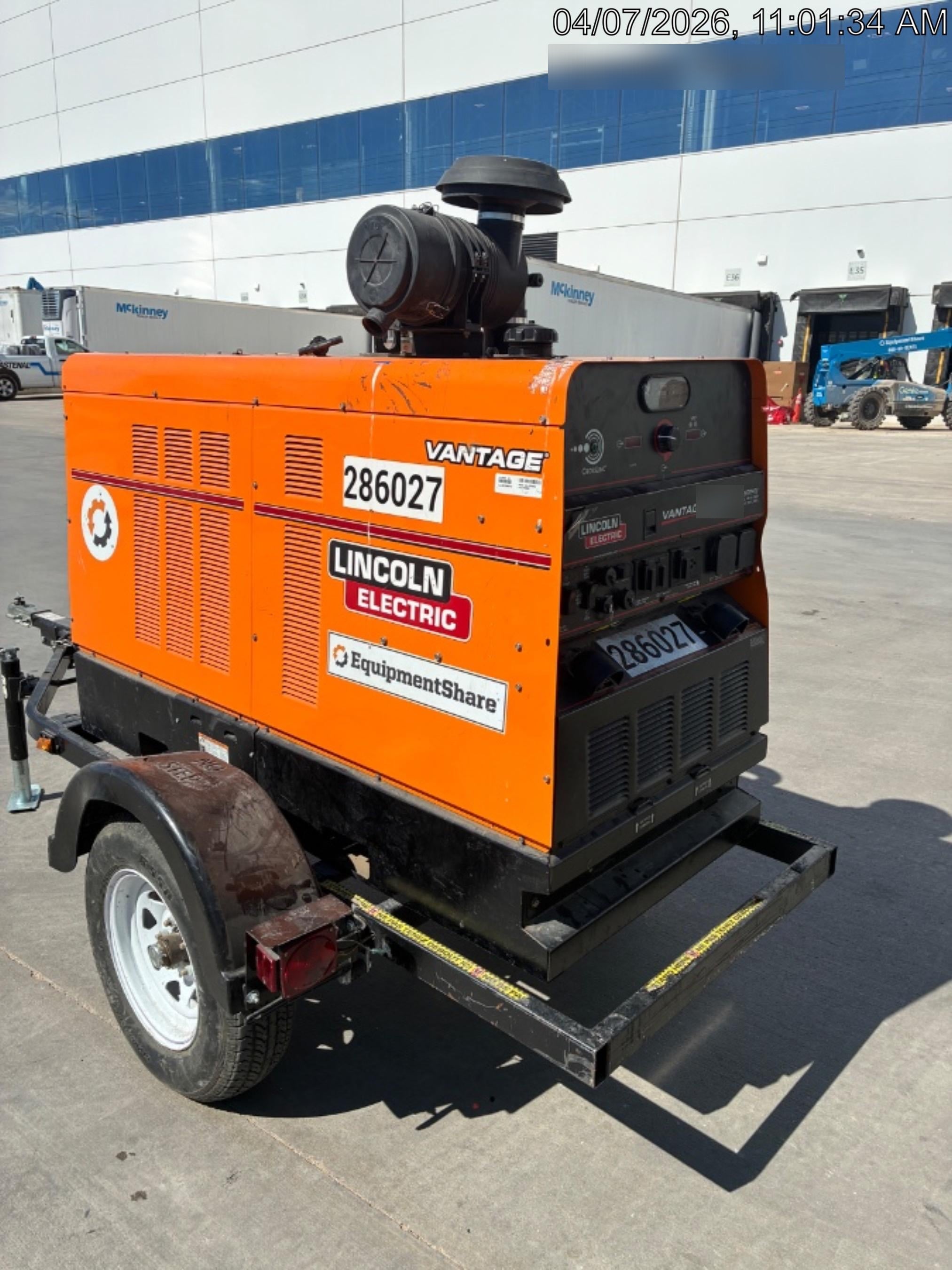 2022 Lincoln Electric Vantage 549X Crosslink Technology, Trailer Mounted, ES Decals, T3