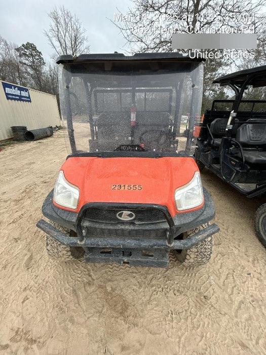 2022 Kubota RTV-X1140W-H Plastic Canopy, Windshield Acrylic Clear, LED Strobe Light, Wire Harness Kit, Back up Alarm