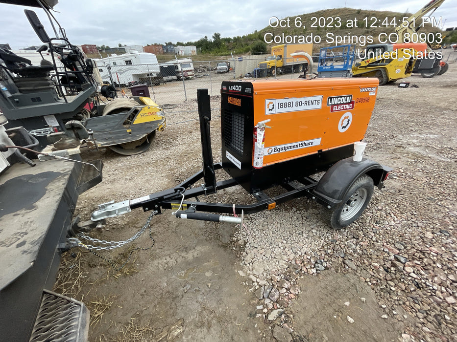 2022 Lincoln Electric LE400 Kubota V1505, Trlr, Cable Rack, Light Kit, ES Decals, T3