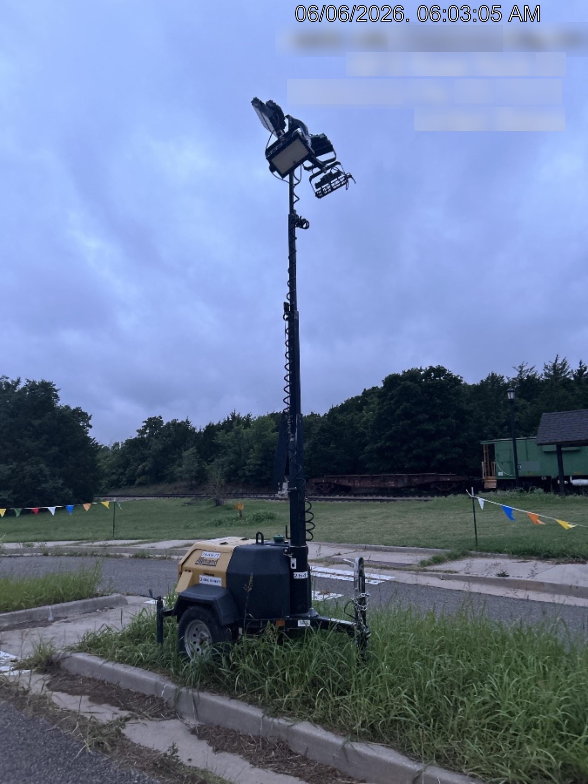 2022 Allmand NLV3GR (4) LED Light Fixture 350W, 23' Vertical Mast, 3kW Prime, Towable, ES Decals, T3