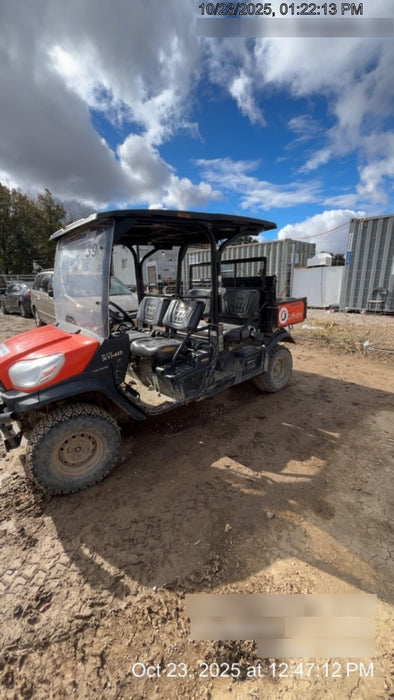 2021 Kubota RTV-X1140W-H Plastic Canopy, Windshield Acrylic Clear, LED Strobe Light, Wire Harness Kit, Back up Alarm